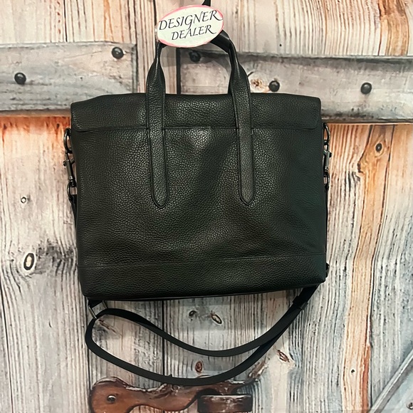 Authentic COACH Hamilton Black Leather Portfolio Briefcase 75757 Unisex EUC! - Picture 4 of 13